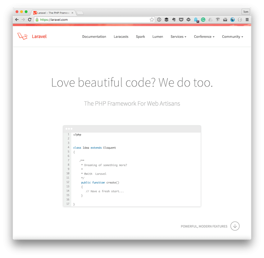 The Laravel Homepage