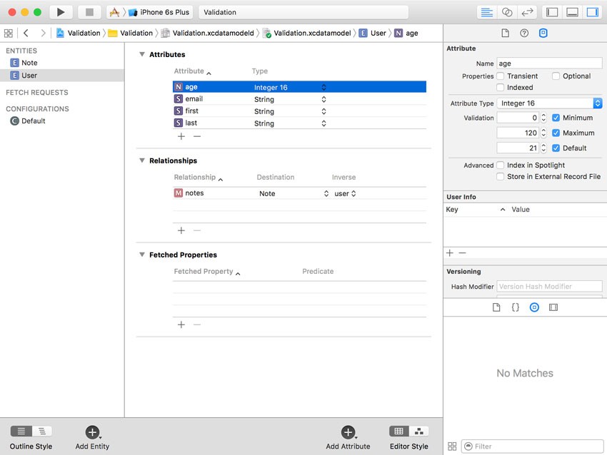 Add Constraints to an Attribute