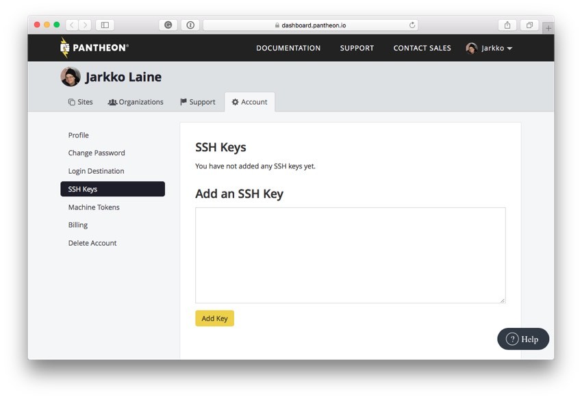 Add an SSH Key