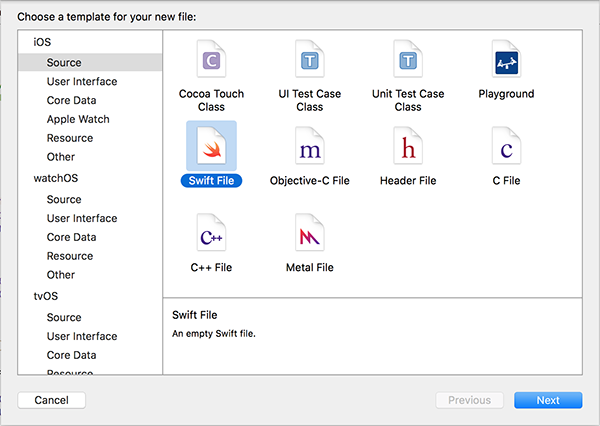 Swift File Template