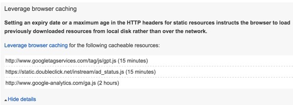 Google PageSpeed - Leverage Browser Caching