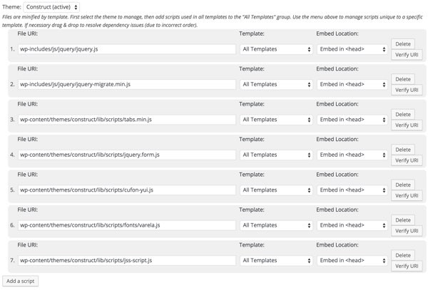 Google PageSpeed - W3TC JS File Management