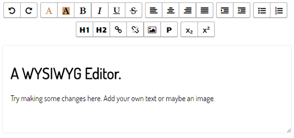 WYSIWYG Editor