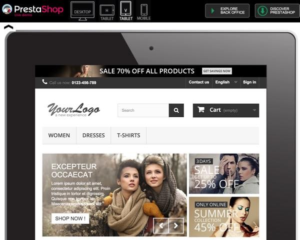 PrestaShop - Tablet Demo Store