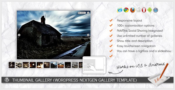 Thumbnail Gallery WP NextGEN Gallery Template