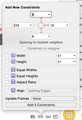 Adding constraints to label