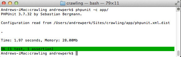 Running PHPUnit Tests