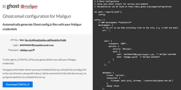 The Ghost Mailgun Configuration Helper