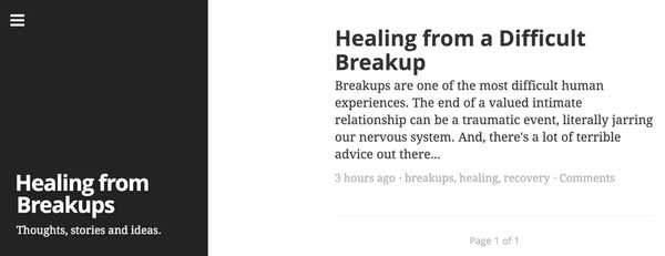 My Ghost home page - Healing from a Difficult Breakup