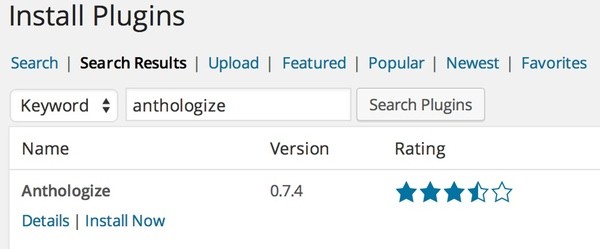 Install the Anthologize Plugin