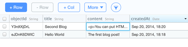 Add blog posts on Parse