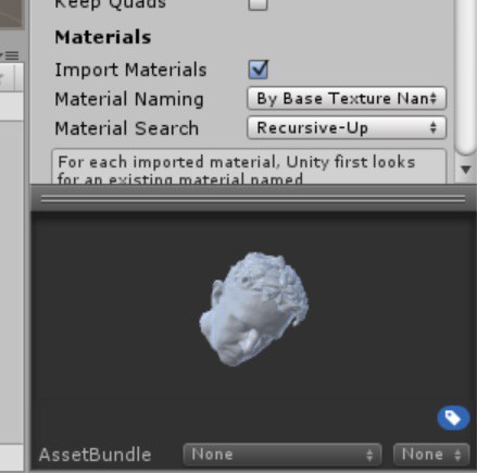 Untextured mesh in Unity