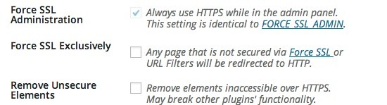 WordPress HTTPS Settings