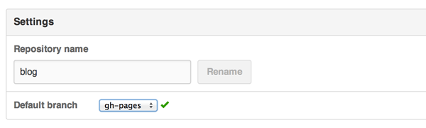 Set gh-pages as the default branch