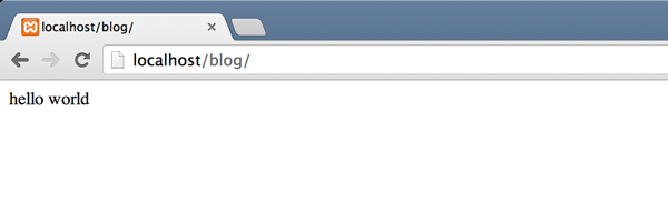 Localhost - hello world