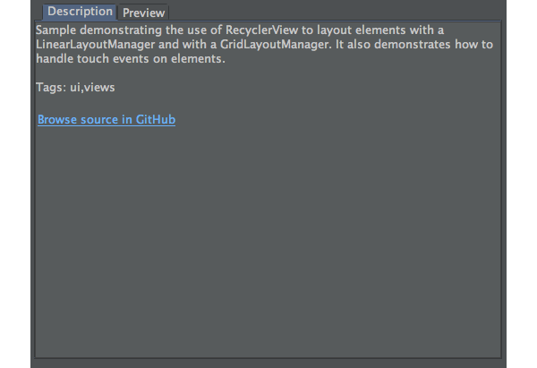 Android Studio Sample Description