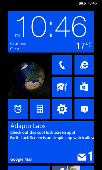 Windows Phone 8 Homepage With Pinned Live Tiles
