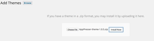 Add the AppPresser AppTheme 