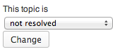 wordpress.org Resolve Topic Dropdown