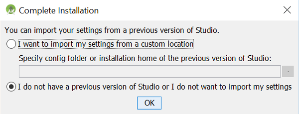 Import Android Studio Settings