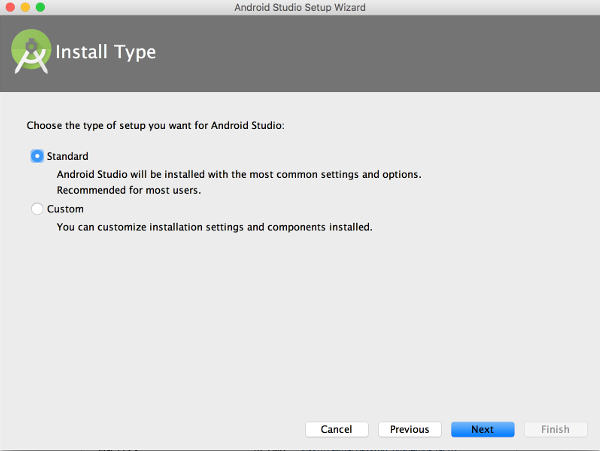 Android Studio Install Type