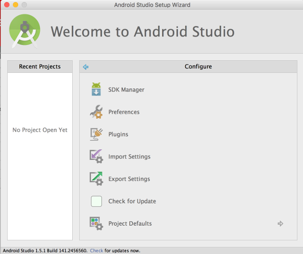 Configure Android Studio