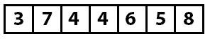 Unsorted array of integers