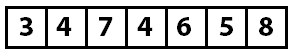 Unsorted array of integers