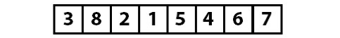 Unsorted array of integers