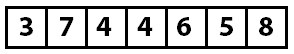 Unsorted array of integers