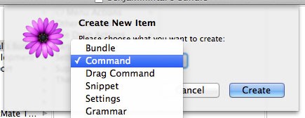 TextMate Create Command