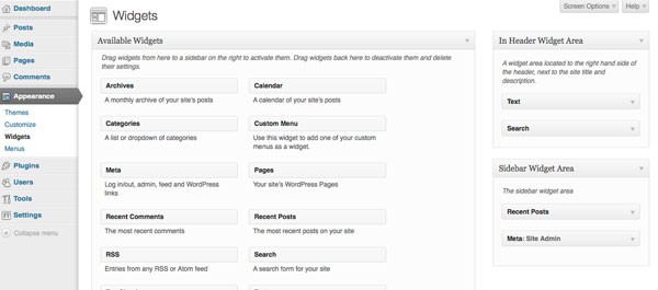 creating-wordpress-theme-from-static-html-widgets-screen-after