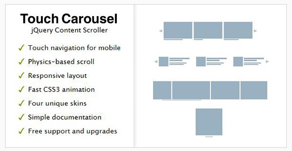 TouchCarousel - jQuery Content Scroller and Slider