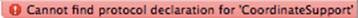 Figure 33 Compiler error caused by circular protocol references