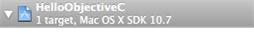 Figure 20 The HelloObjectiveC project in the navigation panel