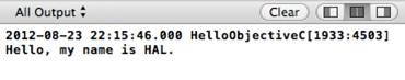 Figure 13 Output generated from the sayHello method