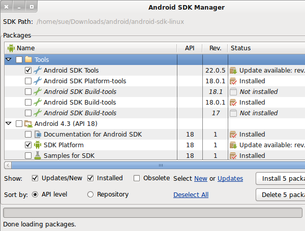 Android SDK Updates