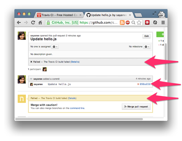 travis-pull-fail-advise