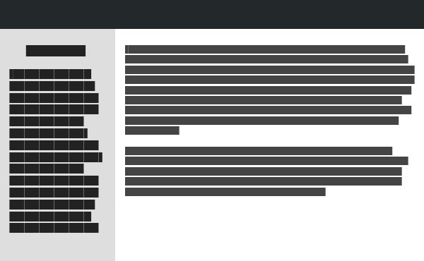 Font sizes and alignment of sidebar elements