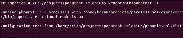running selenium tests with ParaTest