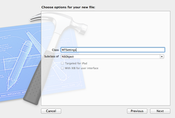 Create a Weather App with Forecast – User Interface - Creating the MTSettings Class 