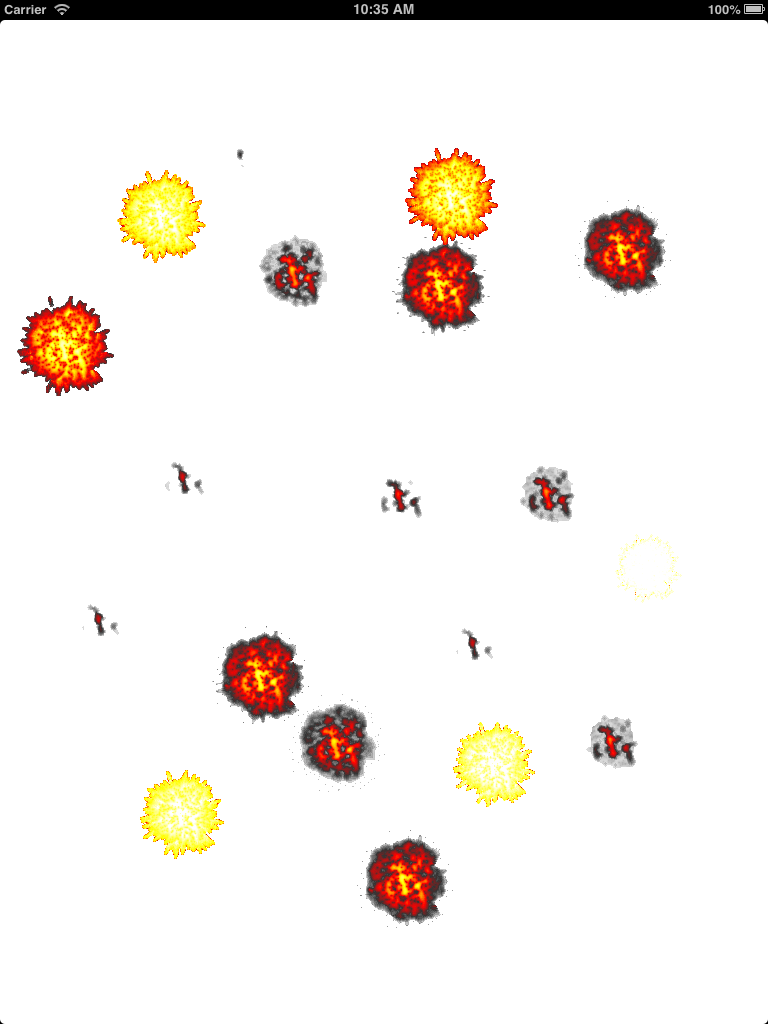 Animated explosions