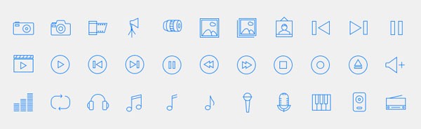 Flat Linear Icon Set