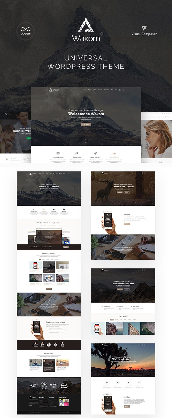 Waxom New WordPress Theme 2016