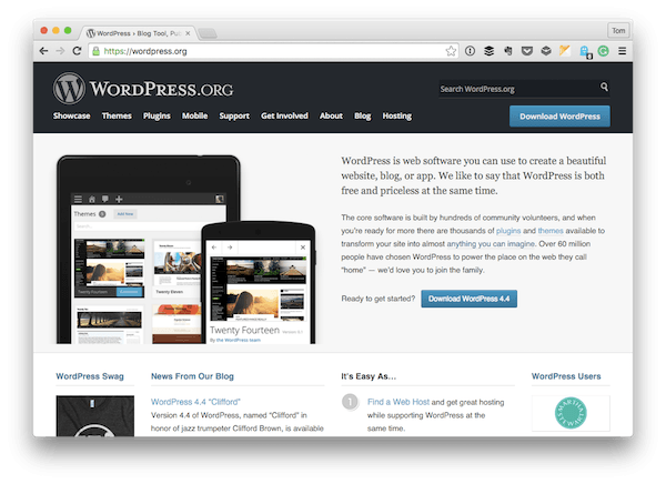 The WordPress Homepage