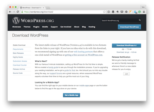 Download WordPress