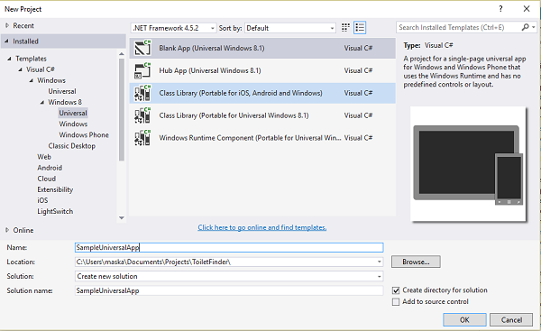 Creating a Universal Windows App