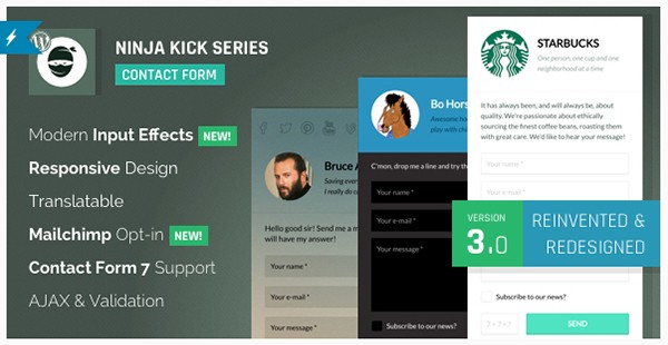 Ninja Kick WordPress Contact Form Plugin