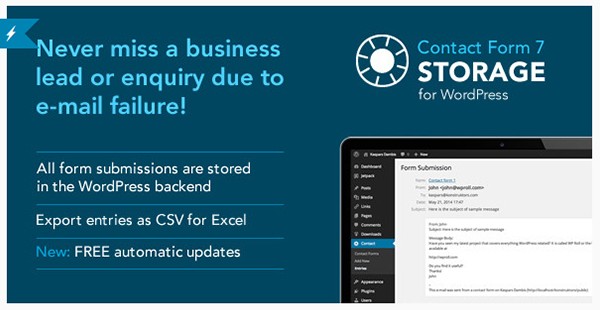 Storage for Contact Form 7