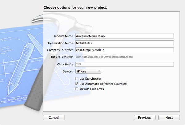 Figure 2: New Project Creation